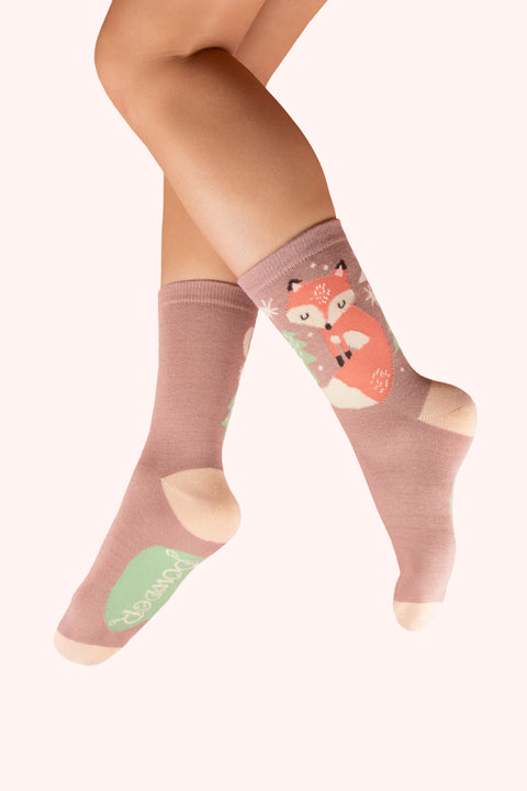 Powder SOC765 Scandi Fox Mocca Ankle Socks