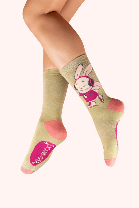 Powder SOC771 Skating Bunny Ankle Socks
