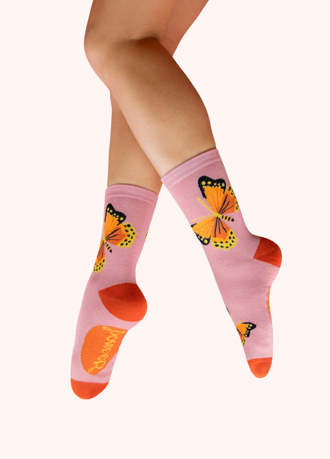 Powder SOC800 Beautiful Butterflies Ankle Socks