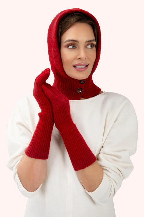 Powder SOF4 Sofia Long Gloves - Scarlet