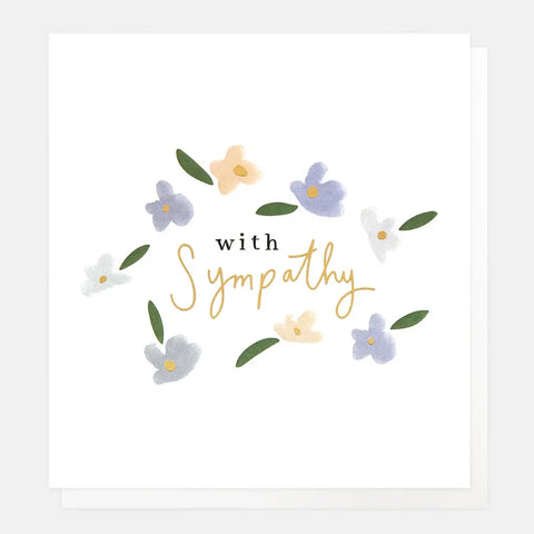 Caroline Gardner Cards SYM023 With Sympathy Ditsy Floral Card