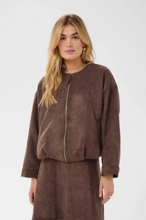 Saint Tropez Shadow Jacket In Chocolate Brown