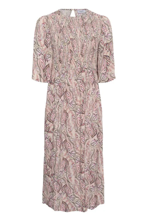 Saint Tropez Shakti Dress In Dusty Pinks Arty Blooms