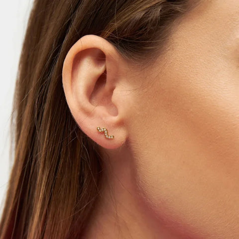 LULU Copenhagen LULU1111 Snaky Ear stud In White