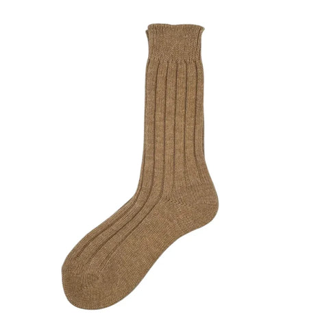 Sixton London Sofia Cashmere Blend Single Socks Sand