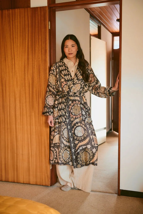 One Hundred Stars Susani Charcoal Gown