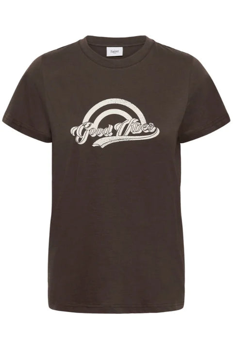 Saint Tropez Suvi T-Shirt In Chocolate Brown
