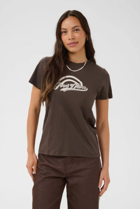 Saint Tropez Suvi T-Shirt In Chocolate Brown