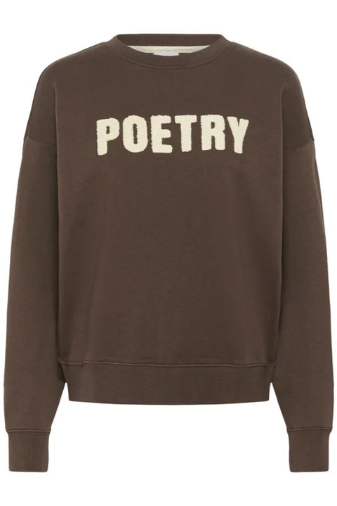 Saint Tropez Suzie Sweatshirt In Chocolate Brown