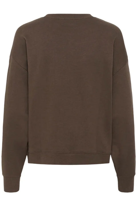 Saint Tropez Suzie Sweatshirt In Chocolate Brown