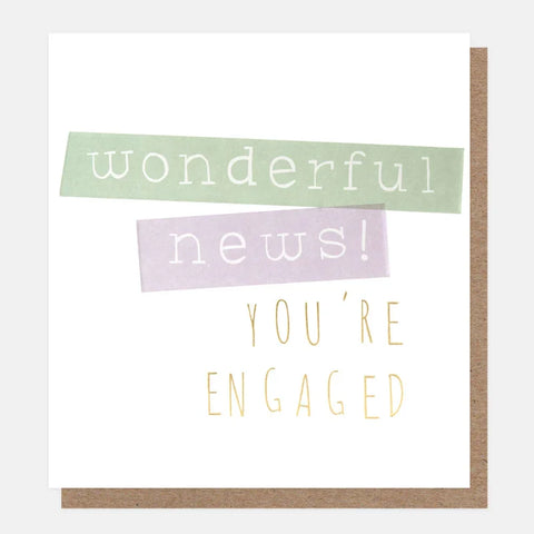 Caroline Gardner Cards TIC003 Wonderful News! You'Re Engaged Ticker-Tape Card