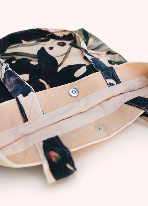 Powder TOT29 Midnight Orchid Velvet Tote Bag