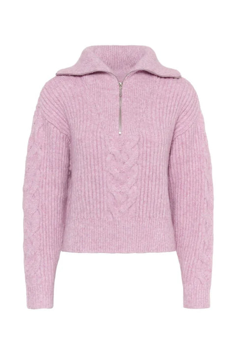 Saint Tropez Talma Pullover In Mauve Mist Melange