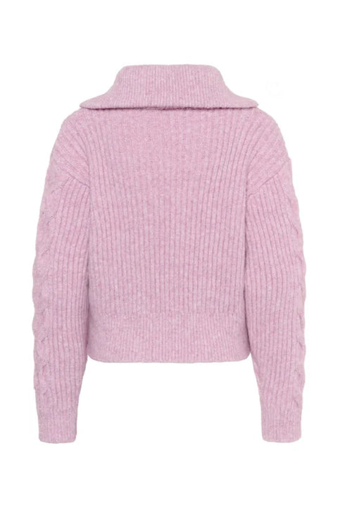 Saint Tropez Talma Pullover In Mauve Mist Melange