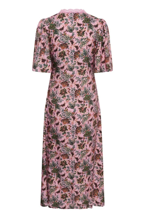Saint Tropez Teodora Dress In Mauve Mist Lotus Blooms