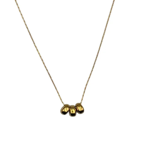 Sixton London Triple Bead Necklace