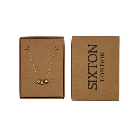 Sixton London Triple Bead Necklace