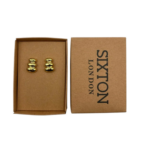 Sixton London Triple Pebble Earrings