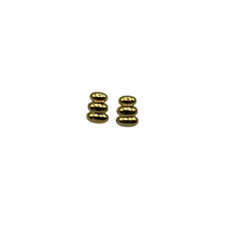 Sixton London Triple Pebble Earrings