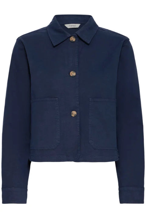 Fransa Twill Jacket In Navy Blazer