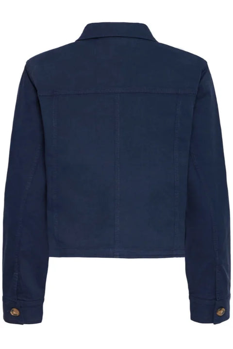 Fransa Twill Jacket In Navy Blazer