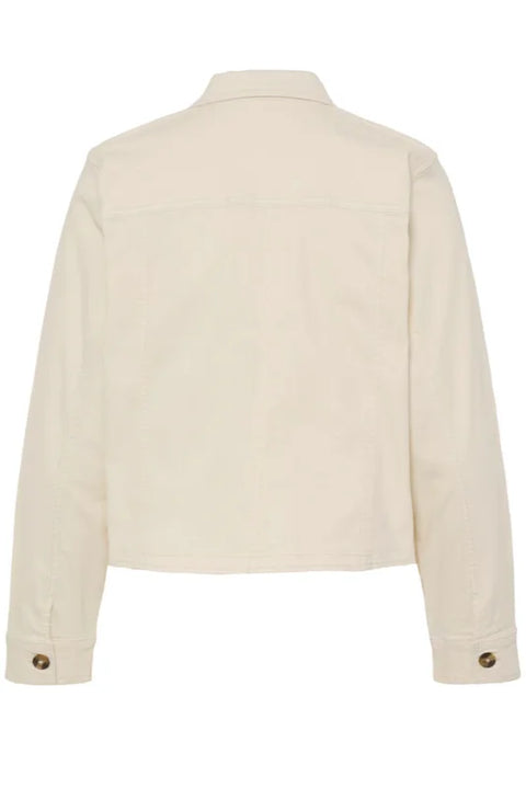 Fransa Twill Jacket In Whisper White