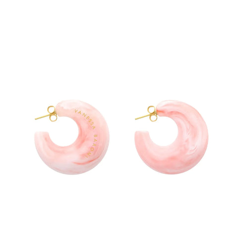 Vanessa Baroni VB2280BTW Moon Earring Bubble Gum Twist in Bubble Gum Twist