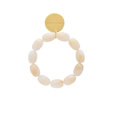 Vanessa Baroni VB2602PEM Olive Flex Bracelet Pearl Marble in Pearl Marble