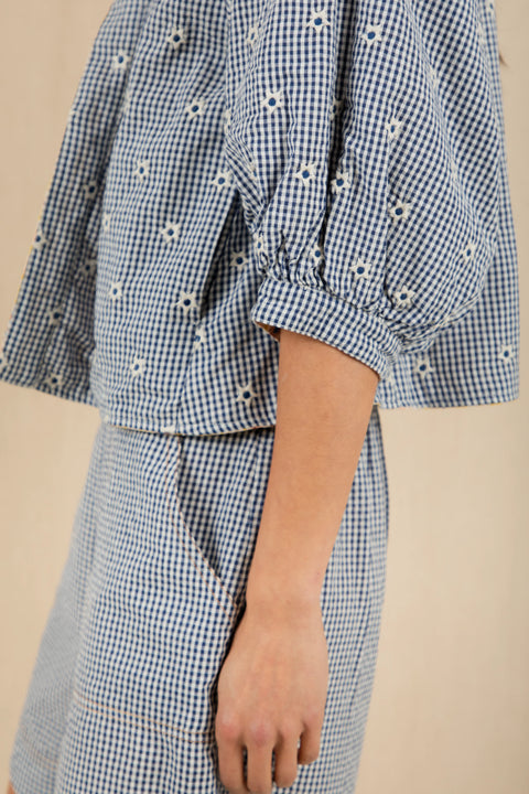 Bonte Vida Reversable Jacket In Navy/Lemon Zest