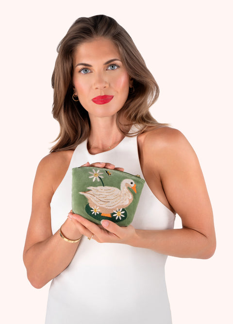 Powder VMP37 Velvet Mini Pouch Garden Goose