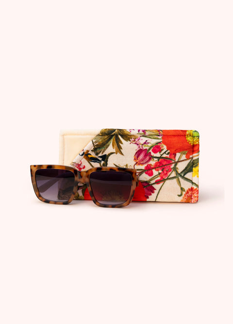 Powder VZP20 Velvet Embroidered Zip Pouch Hummingbird design