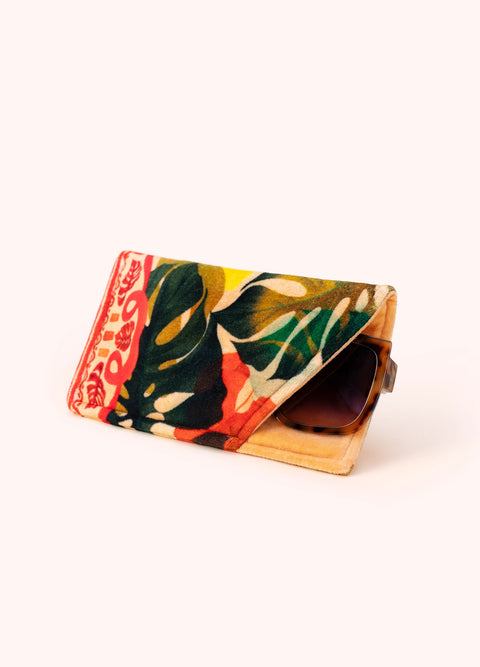Powder VSP21 Velvet Sunglasses Pouch - Exotic Leaves