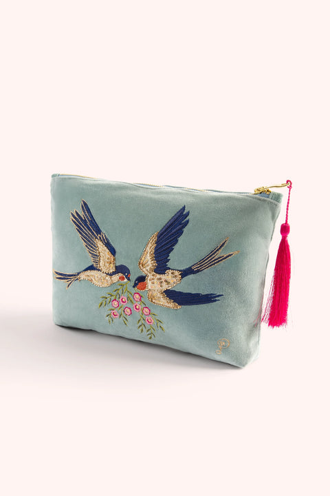 Powder VZP28 Swooping Swallows Zip Pouch