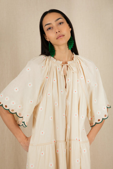 Bonte Winona Dress In Ecru Multi