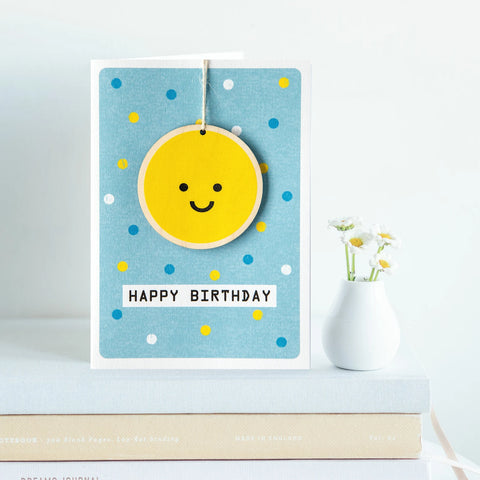 Daisycat Cards WK02 Wooden Keepsake - Smiley Face