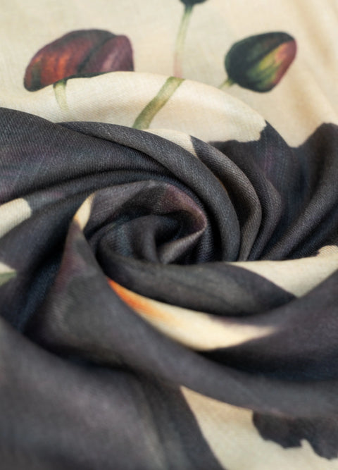 Powder WWS9 Midnight Orchid Wool Mix Scarf