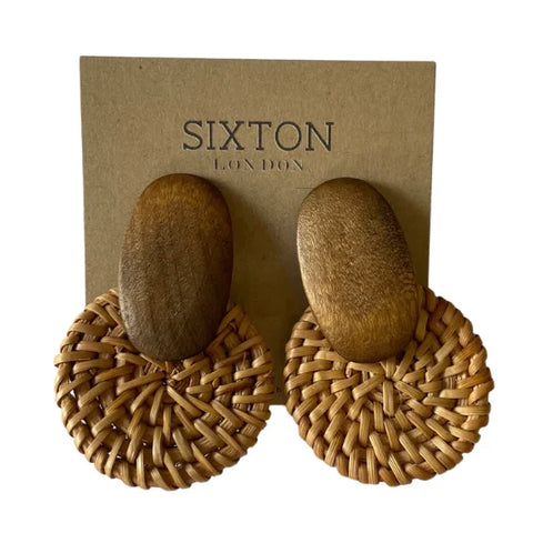 Sixton London Wicker Statement Earrings