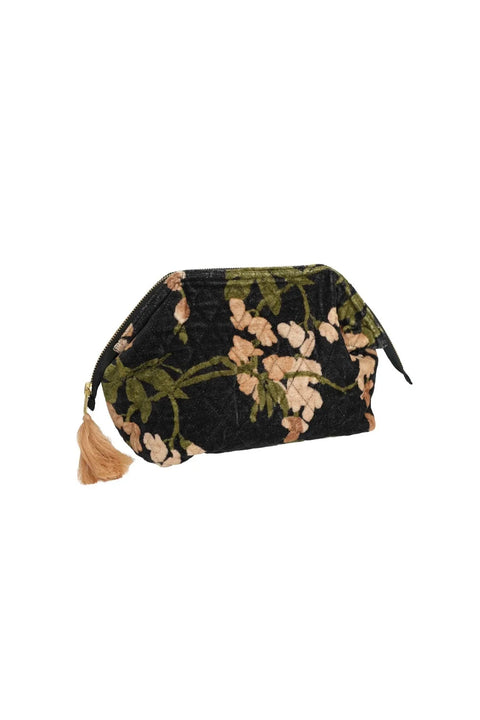 One Hundred Stars Wisteria Black Velvet Pouch