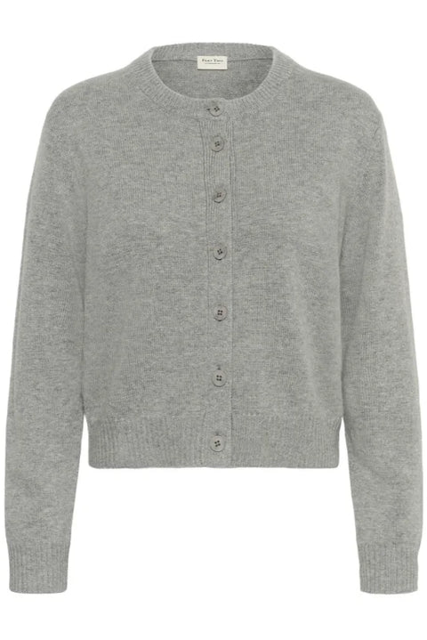 Part Two Yalda CA Knit Cardigan In Medium Grey Melange