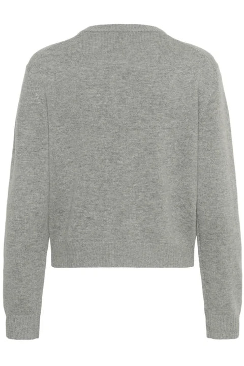 Part Two Yalda CA Knit Cardigan In Medium Grey Melange