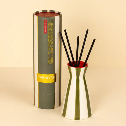 Zesty Lemons Carnival Firebreather Olive Diffuser - Tomato Leaf