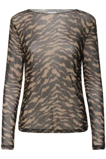 Saint Tropez Zulvir Blouse In Black Shifted Strokes