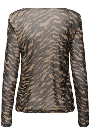 Saint Tropez Zulvir Blouse In Black Shifted Strokes