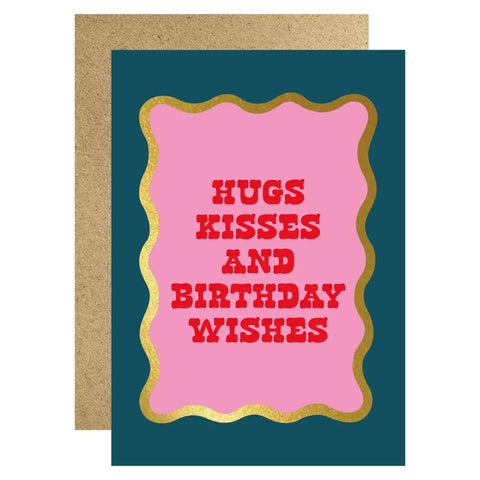Lucky Ink WV 30 Hug, kisses and birthday wishes card