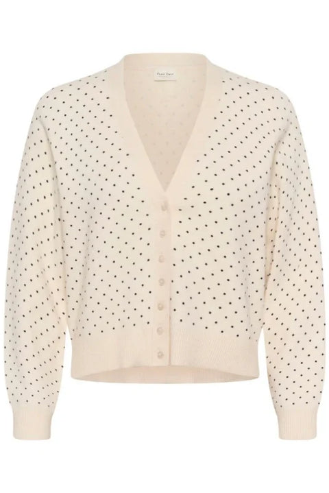 Part Two Anessa Cardigan In Dark Navy Dot Print