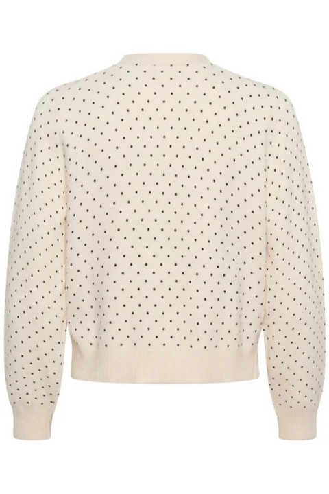Part Two Anessa Cardigan In Dark Navy Dot Print