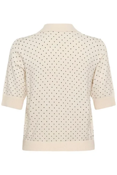 Part Two Anetti Pullover In Dark Navy Dot Print