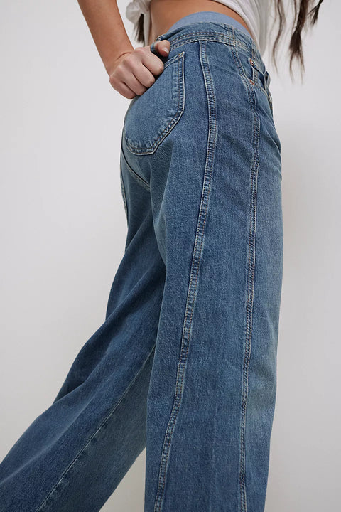 Free People Aster Straight Jean In Swarm