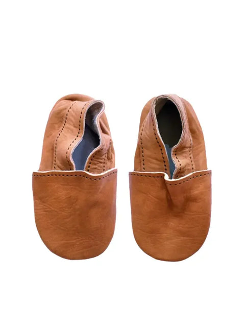 Yonder Baby Leather Slipper Shoes Toffee