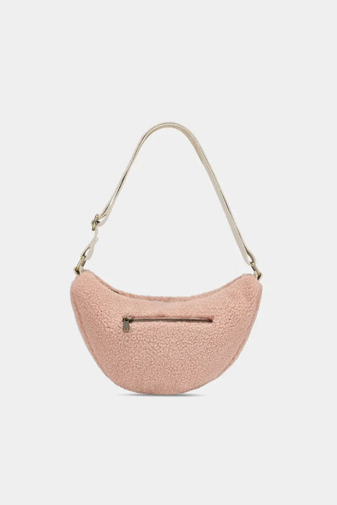 Hindbag Andrea Teddy Fanny Pack In Powder Pink